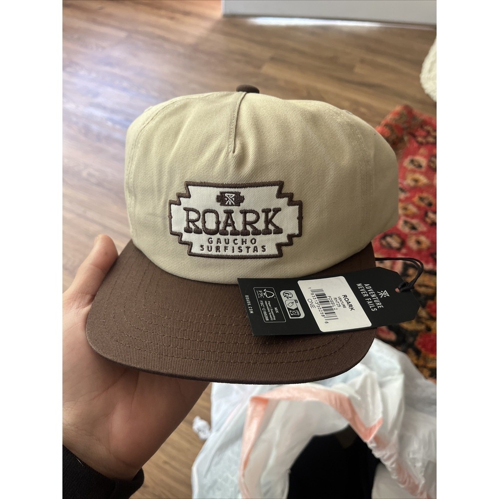 ROARK Hat - Brown Beige Snapback Baseball Cap - NEW! Mens‎ Skate Surf